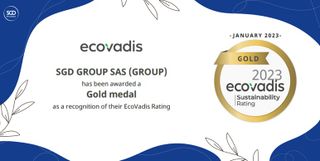 SGD Pharma Earns a Gold Rating for Sustainability by EcoVadis