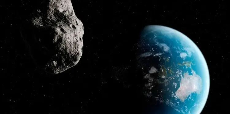 Asteroid hitting Earth